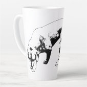 Tasse Latte Scoutisme d'automne en encre (Angle gauche)
