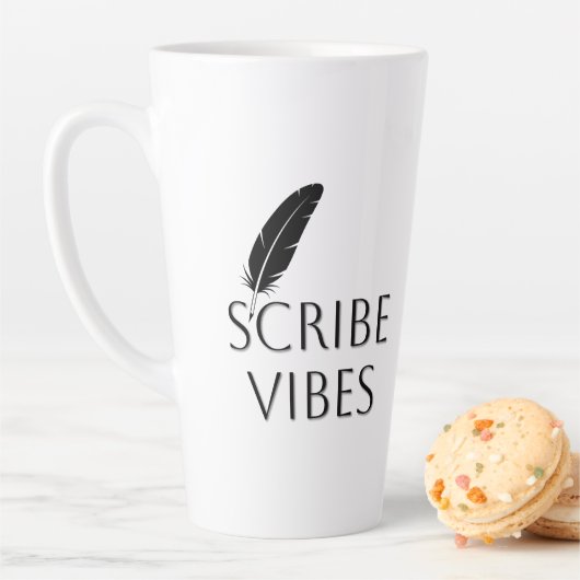 Tasse Latte Scribe Vibes Author Writer Poet  (En situation)