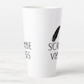 Tasse Latte Scribe Vibes Author Writer Poet  (Devant)