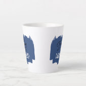 Tasse Latte Script chic Blue Schmear Cinquante et FABULEUX Ann (Devant)