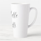Tasse Latte Script classique élégant Ajouter votre nom Plain (Droite)