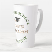 Tasse Latte Script de célébration de fin d'études secondaires (Angle droit)
