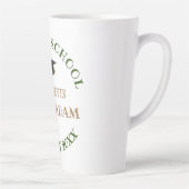 Tasse Latte Script de célébration de fin d'études secondaires (Droite)