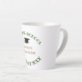 Tasse Latte Script de célébration de fin d'études secondaires (Angle droit)