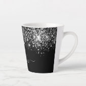 Tasse Latte Script de nom de parties scintillant en argent noi (Droite)