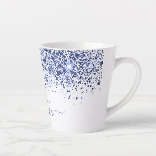 Tasse Latte Script de nom de poussière de parties scintillant (Droite)