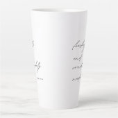 Tasse Latte Script Moderne Avec Peur & Merveilleux Café Fabriq (Devant)