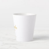Tasse Latte Script moderne Présentatrice personnalisée Café Mu (Devant)
