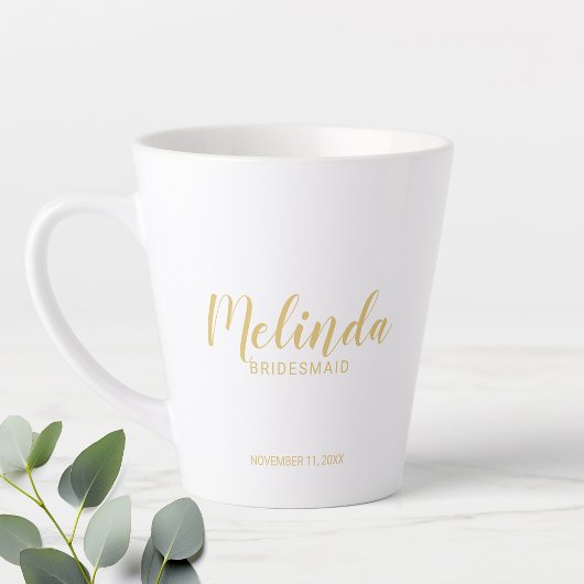 Tasse Latte Script moderne Présentatrice personnalisée Café Mu