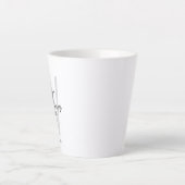 Tasse Latte Script moderne Salons personnalisés (Devant)
