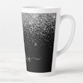 Tasse Latte Script Monogram Girly Name (Droite)
