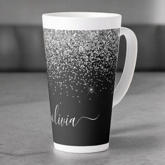 Tasse Latte Script Monogram Girly Name