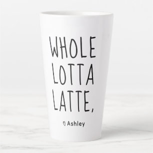 Tasse Latte Script noir de Lota Latte Valentine entière