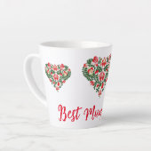 Tasse Latte Script personnalisé de la meilleure maman jamais (Angle gauche)