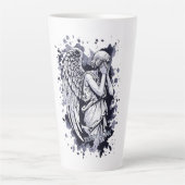 Tasse Latte Sculpture d'un ange larmant - avec des éclaboussur (Devant)