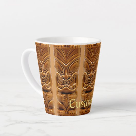 Tasse Latte Sculpture Gold Tiki Thunder_Cove  (Angle gauche)