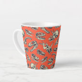 Tasse Latte Sculptures d'Orange & Navy (Angle gauche)