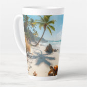 Tasse Latte Sea  Crabs on Tropical Beach – Serene Ocea (Angle gauche)