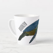 Tasse Latte Sea turtle cartoon (Angle gauche)