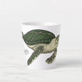 Tasse Latte Sea turtle cartoon (Devant)