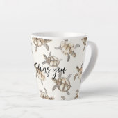 Tasse Latte Sea Turtles Beach Sea-ing You (Angle droit)