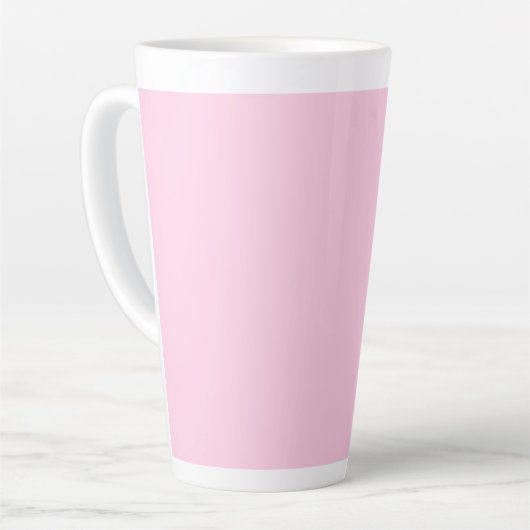 Tasse Latte Sensibilisation au cancer du sein clair rose solid (Angle gauche)