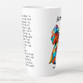 Tasse Latte Sensibilisation sur l'autisme ruban latte (Devant)
