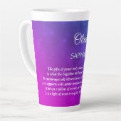 Tasse Latte Septembre Birthstone Sapphire conception  (Angle gauche)