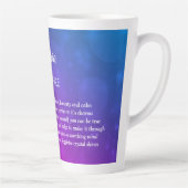 Tasse Latte Septembre Birthstone Sapphire conception  (Droite)
