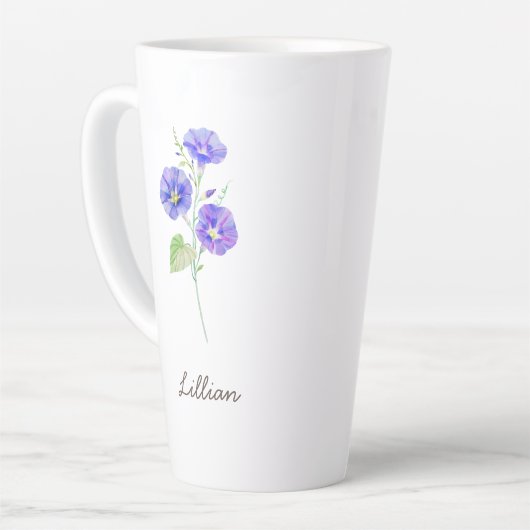 Tasse Latte Septembre Mois de naissance Fleur Matin Gloire (Angle gauche)