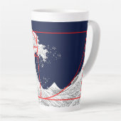 Tasse Latte Séquence Fibonacci et la Grande Vague (Angle droit)