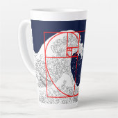 Tasse Latte Séquence Fibonacci et la Grande Vague (Angle gauche)