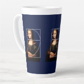 Tasse Latte Séquence Leonardo da Vinci Mona Lisa Fibonacci (Angle gauche)