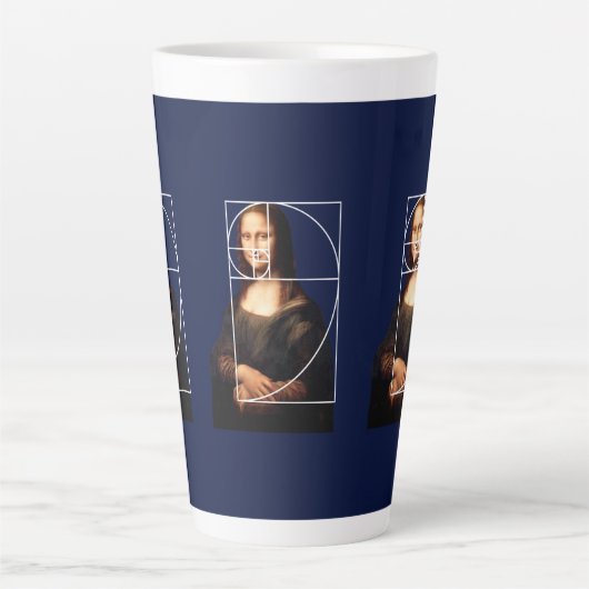 Tasse Latte Séquence Leonardo da Vinci Mona Lisa Fibonacci (Devant)
