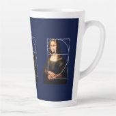 Tasse Latte Séquence Leonardo da Vinci Mona Lisa Fibonacci (Droite)