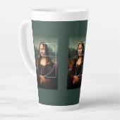 Tasse Latte Séquence Leonardo da Vinci Mona Lisa Fibonacci (Angle gauche)
