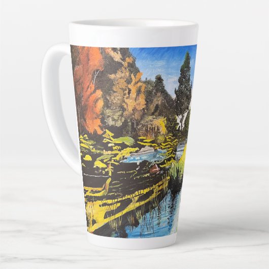 Tasse Latte Serene Brook, par Gary Poling (Angle gauche)