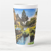 Tasse Latte Serene Brook, par Gary Poling (Devant)