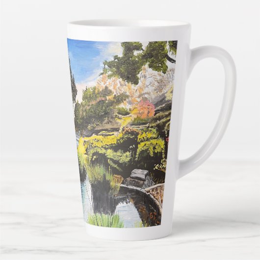 Tasse Latte Serene Brook, par Gary Poling (Droite)