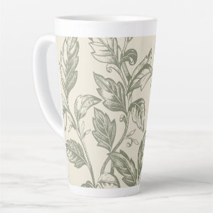 Tasse Latte Serene Sage Green   Charme de la vigne rustique Co