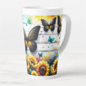 Tasse Latte Sérénité des tournesols (Angle droit)