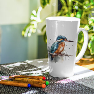Tasse Latte Sérénité du martin-pêcheur