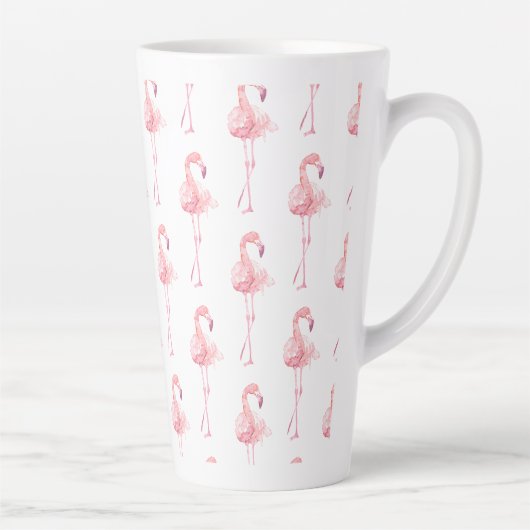 Tasse Latte Série Flamant Tendre Design 2 (Droite)