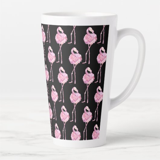 Tasse Latte Série Flamant Tendre Design 3 (Droite)