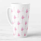 Tasse Latte Série Flamant Tendre Design 3 (Angle gauche)
