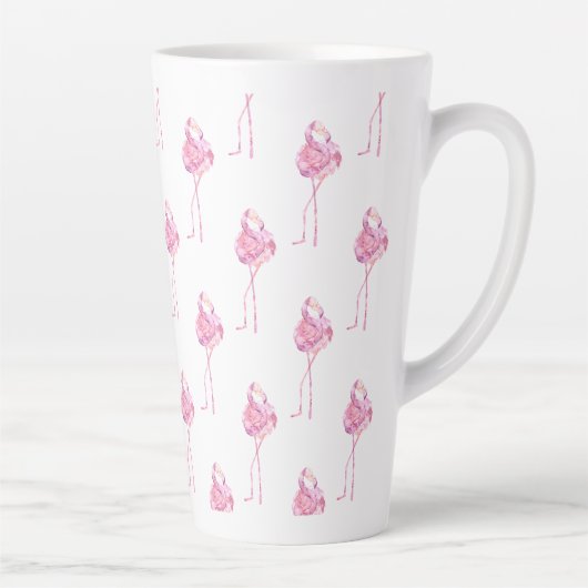 Tasse Latte Série Flamant Tendre Design 3 (Droite)