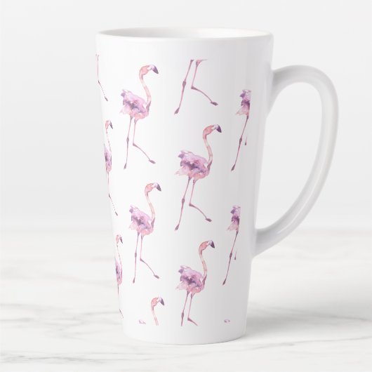 Tasse Latte Série Flamant Tendre Design 5 (Droite)