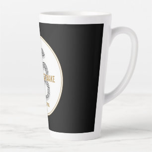 Tasse Latte Serpent Élégant - Art Luxueux du Zodiaque Chinois
