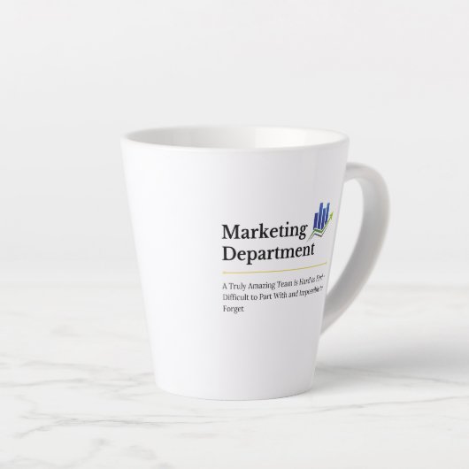 Tasse Latte Service Marketing (Angle droit)