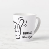 Tasse Latte Shaka du nom et de l'emplacement personnalisés (Angle droit)